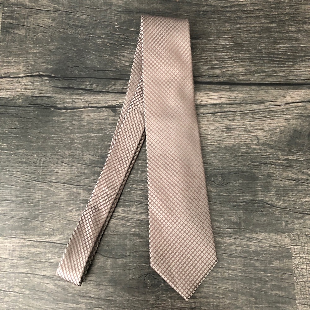 Taupe Calvin Klein Men’s Silk Tie